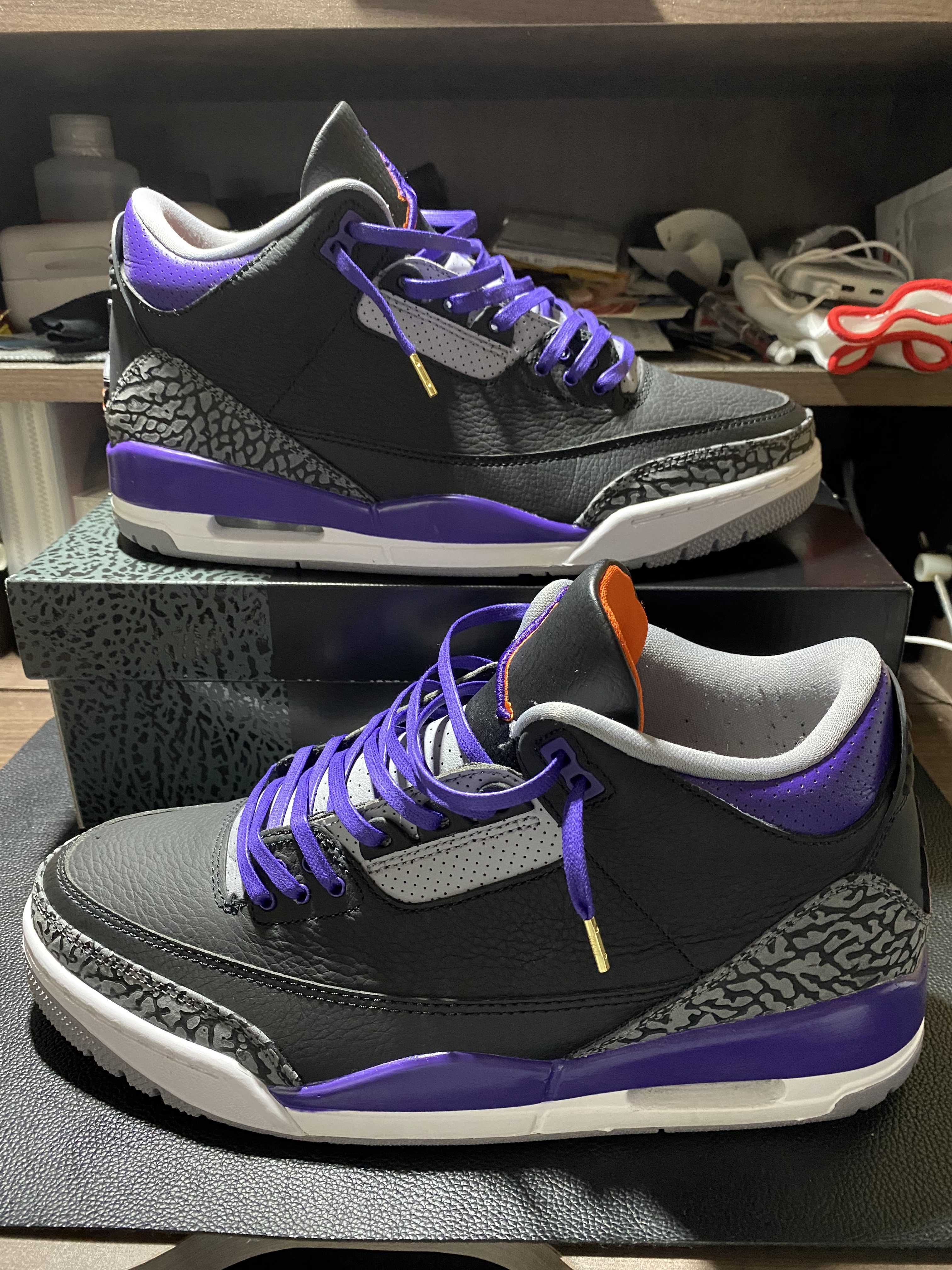 Nike Air Jordan 3 Retro "Black/Court Purple"