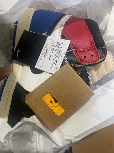 fragment design × UNION × Nike Air Jordan 1 High OG "Black/Varsity Red"