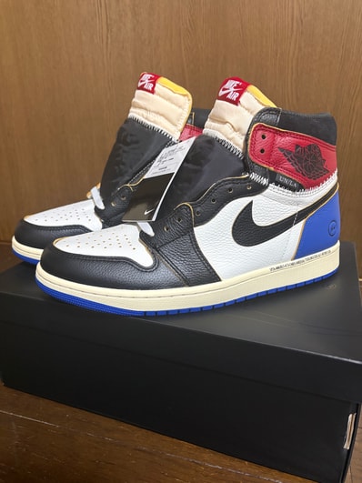 fragment design × UNION × Nike Air Jordan 1 High OG "Black/Varsity Red"