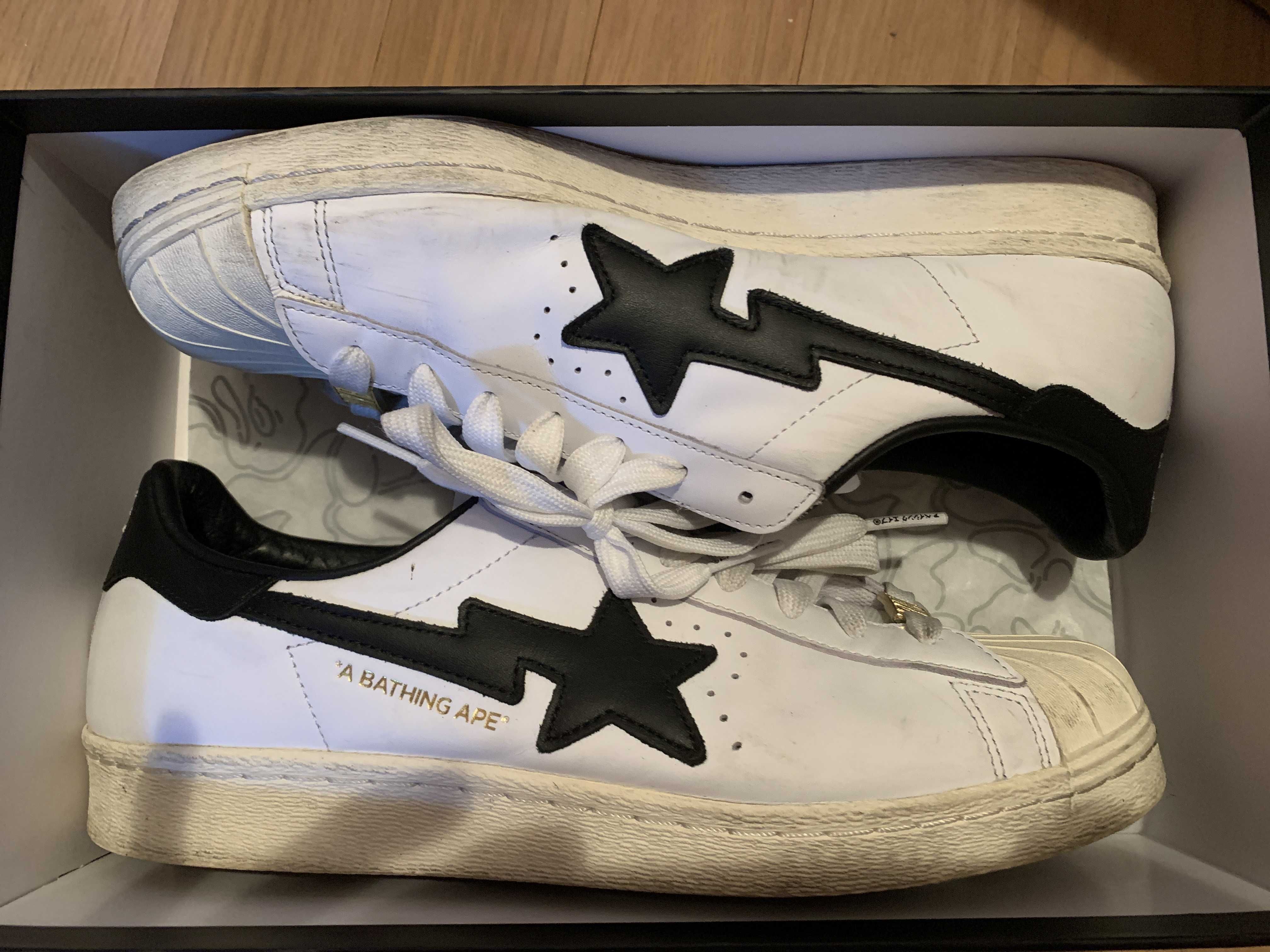 A BATHING APE × adidas Superstar 80s "White/Black"