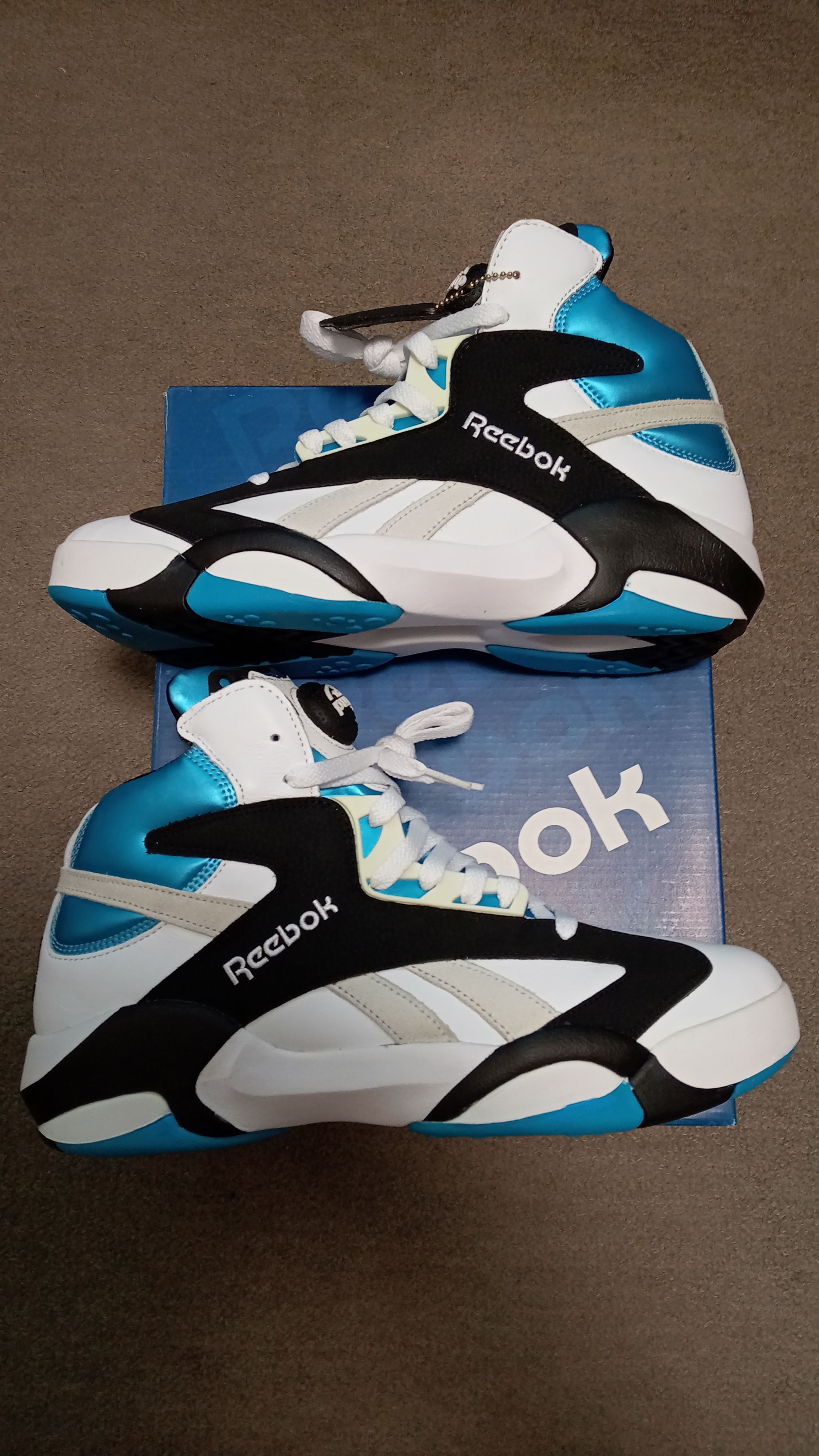 Reebok Shaq Attaq "White/Black/Azure/Steel"