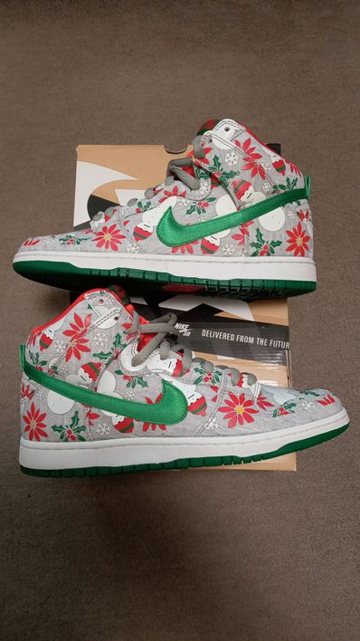 Concepts × Nike SB Dunk High "Ugly Christmas Sweater/Grey"