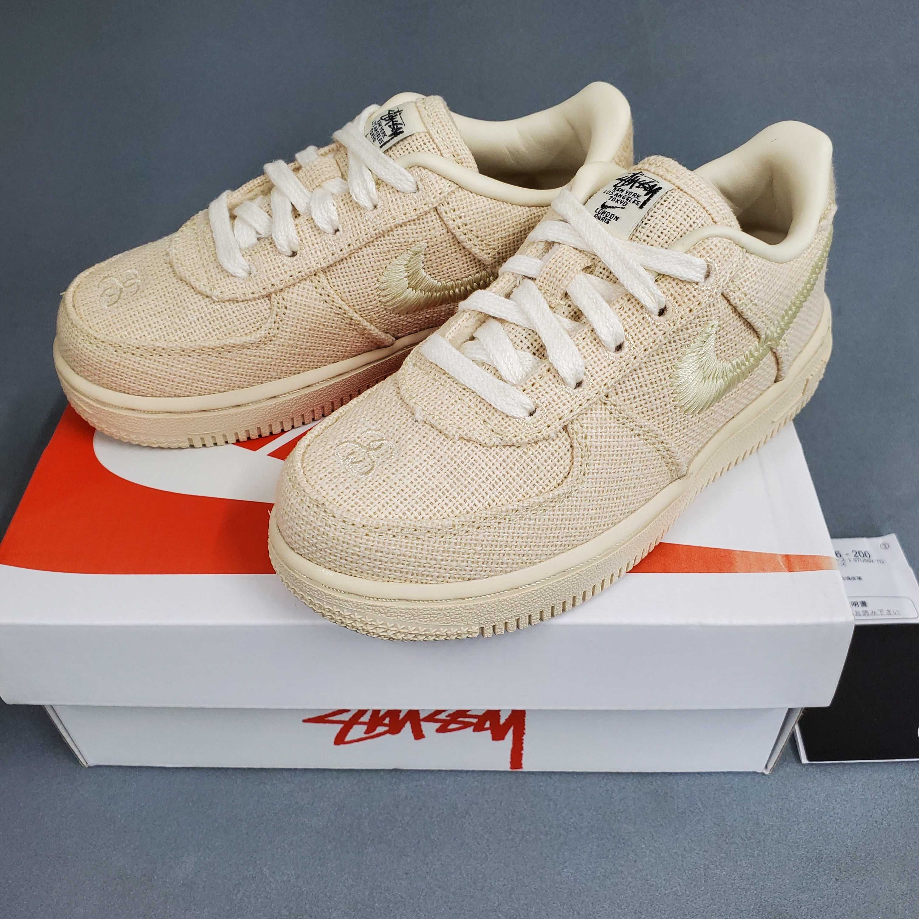 Stussy × Nike TD Air Force 1 Low "Fossil Stone"
