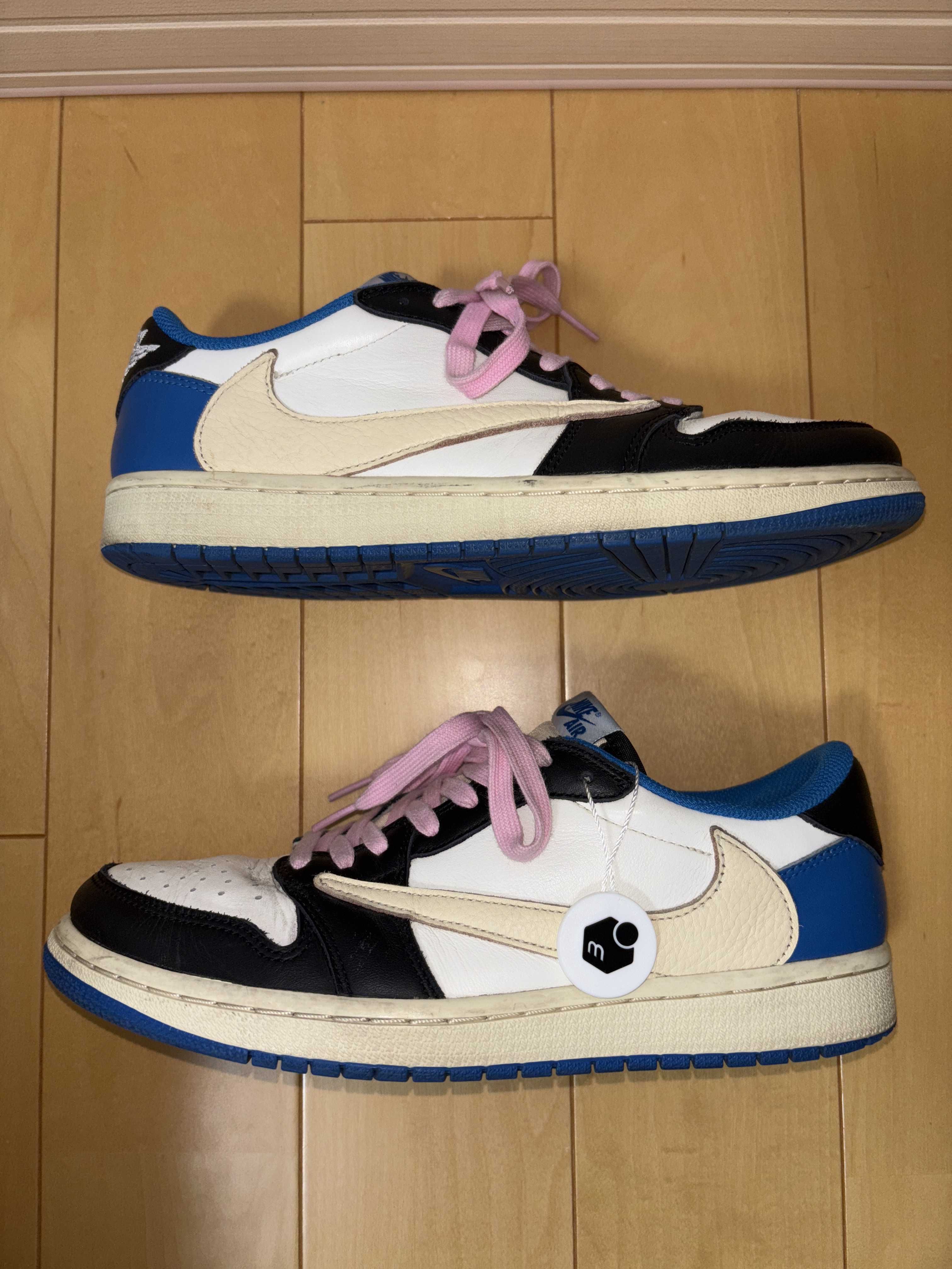 Travis Scott × fragment design × Nike Air Jordan 1 Low OG SP "Military Blue"
