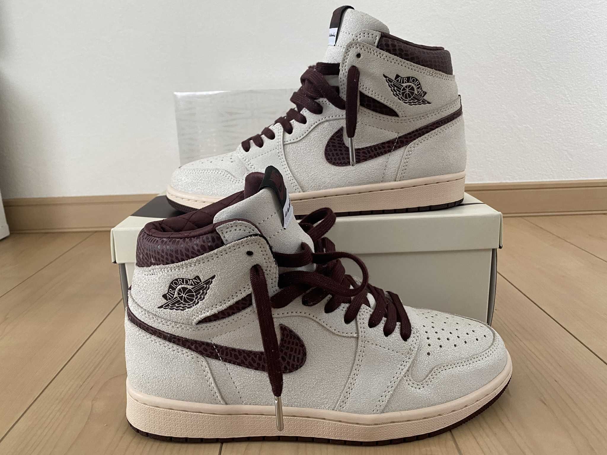 A Ma Maniere × Nike Air Jordan 1 Retro High OG "Sail and Burgundy"