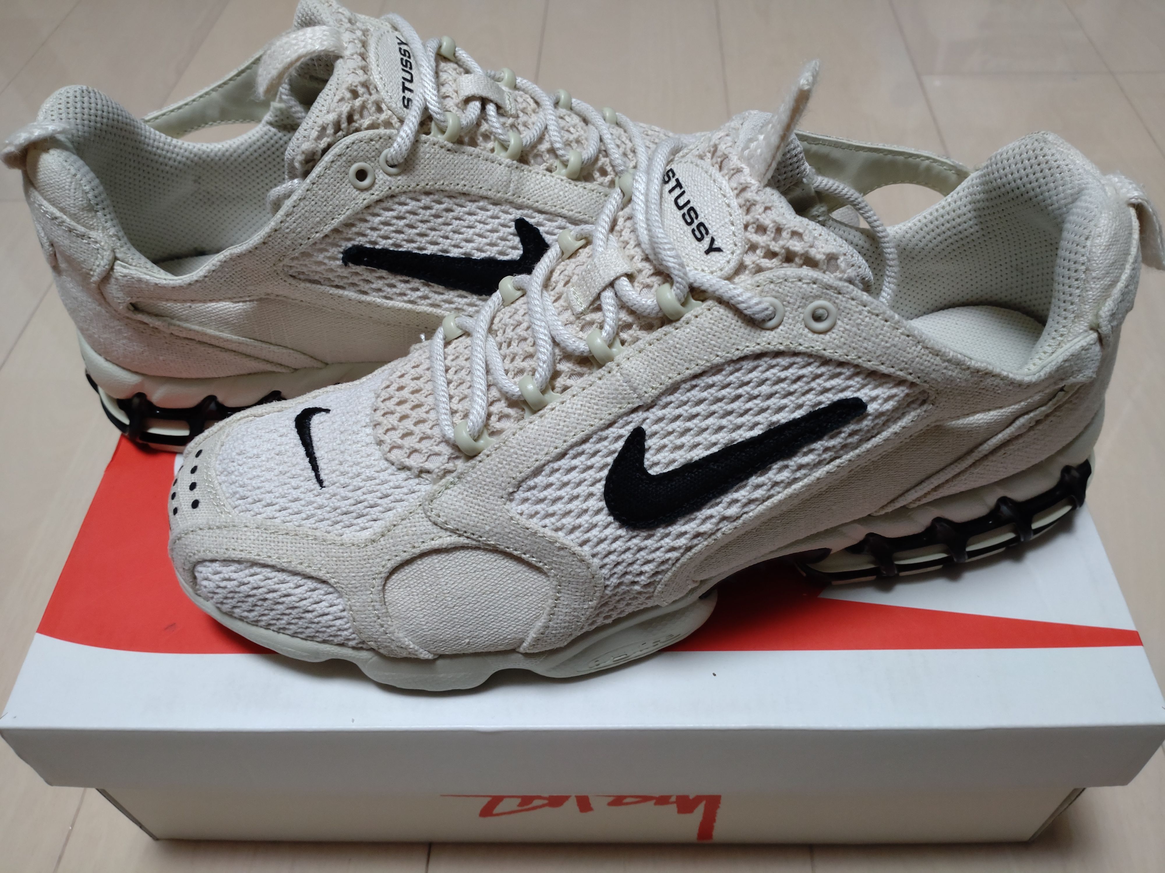 Stussy × Nike Air Zoom Spiridon CG 2 "Fossil/Black"