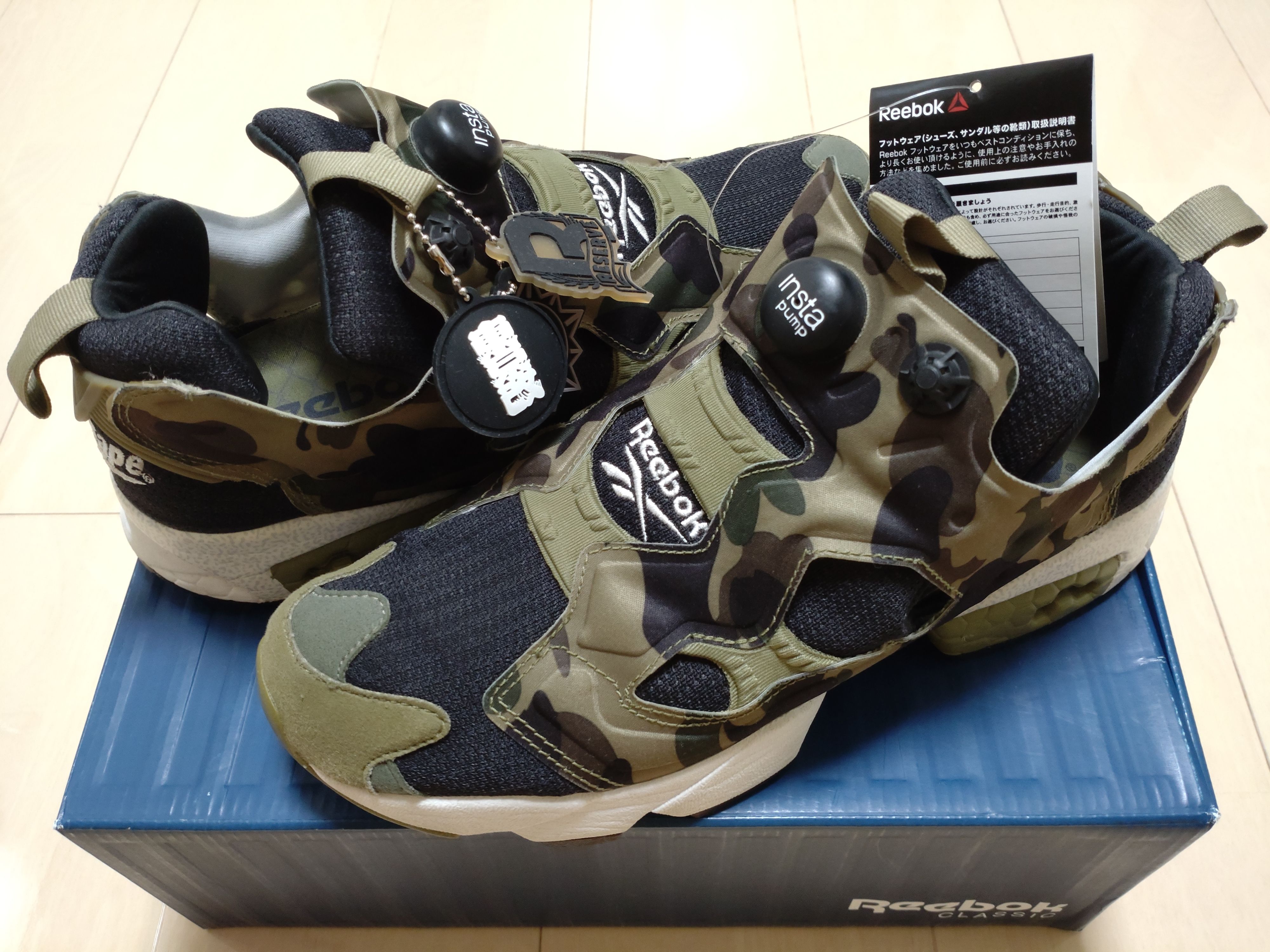 A BATHING APE®︎ × mita sneakers × Reebok Classic Instapump Fury "Camo"