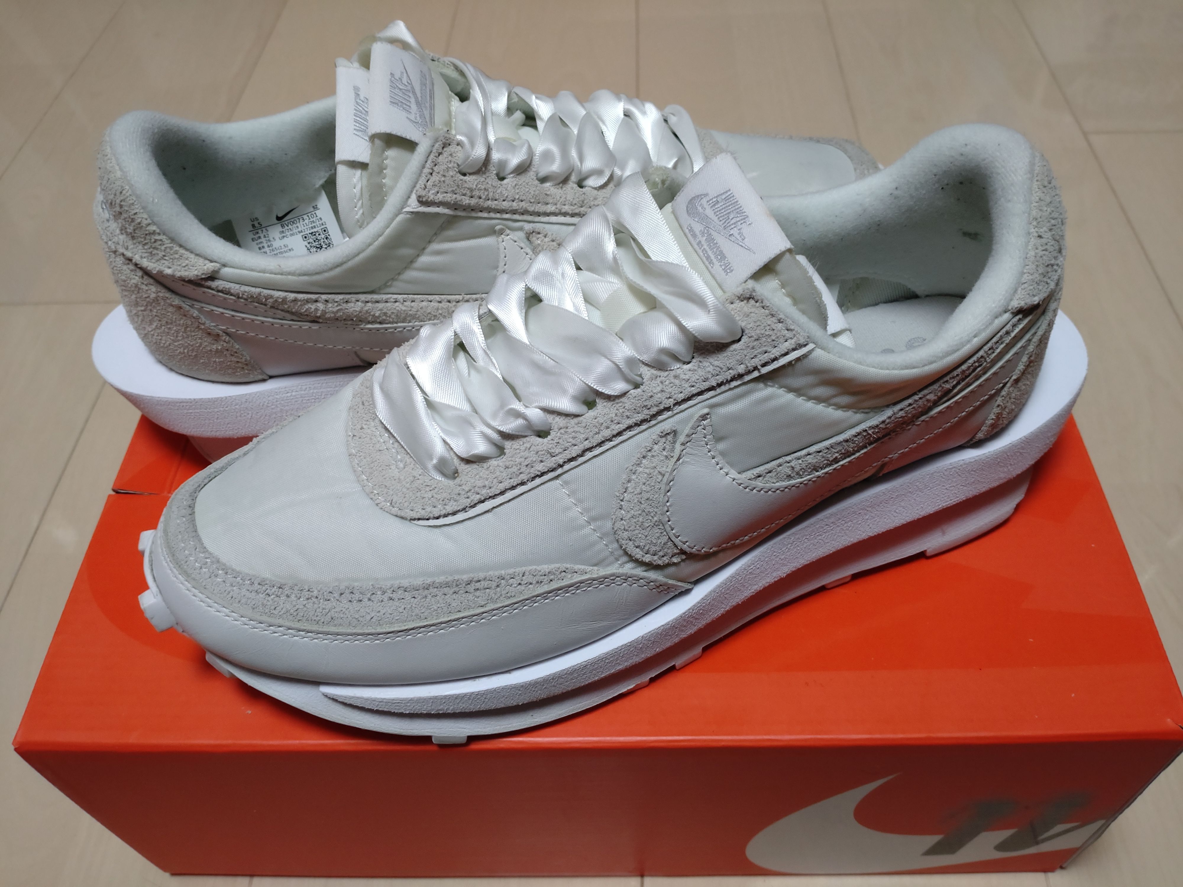 sacai × Nike LDV Waffle "Triple White"