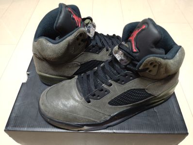 Nike Air Jordan 5 RETRO Fear Pack "Sequoia/Fire Red/Medium Olive/Black"