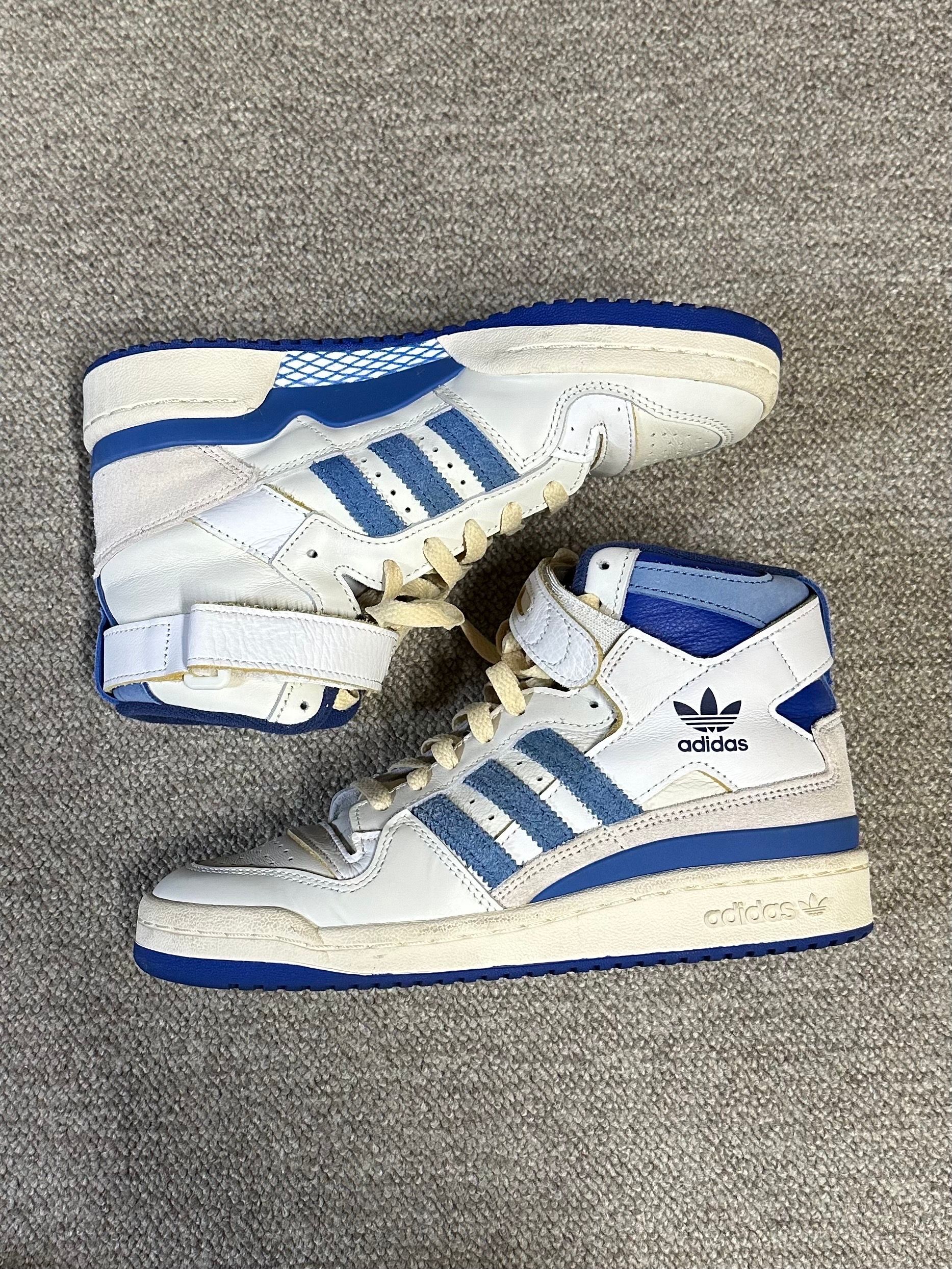 adidas Forum 84 High Blue Thread "Off White-Bright Blue/Footwear White"