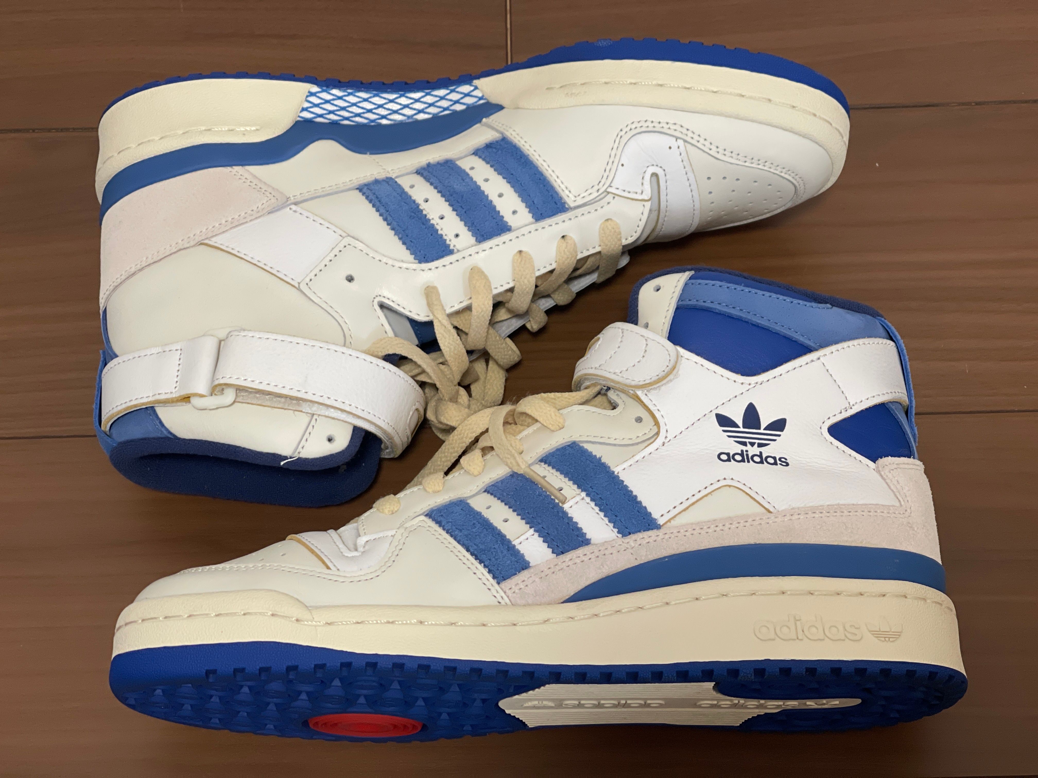 adidas Forum 84 High Blue Thread "Off White-Bright Blue/Footwear White"