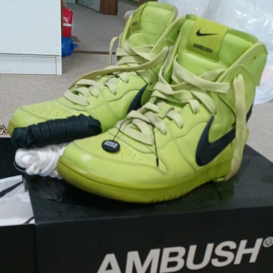 Ambush × Nike Dunk High "Flash Lime"