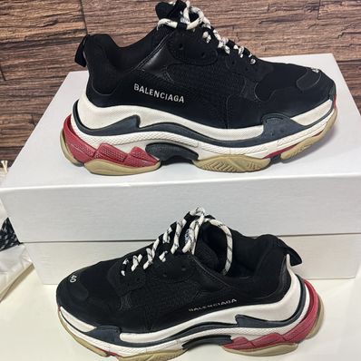 BALENCIAGA Triple S "Black/Red"