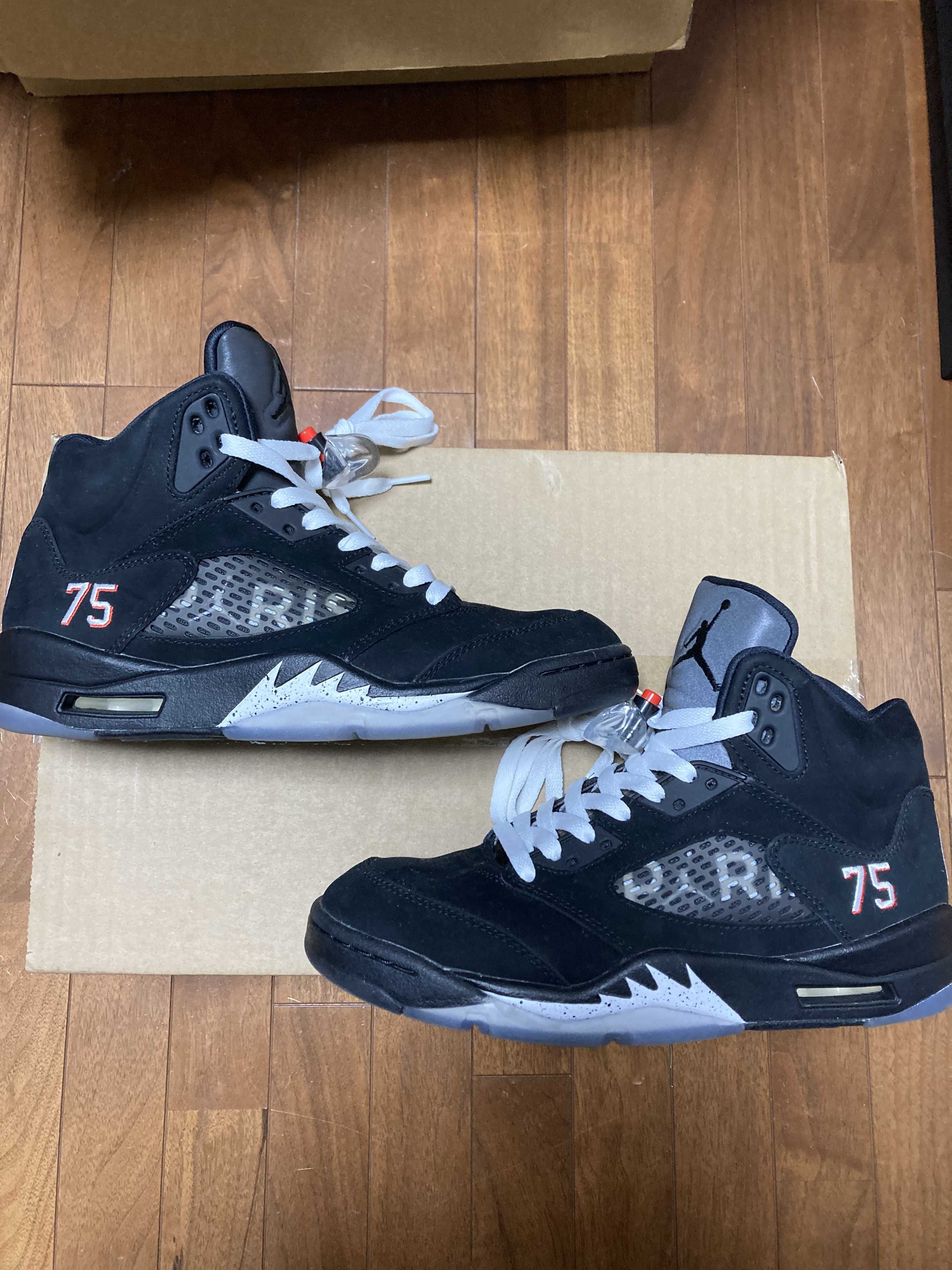 NIKE AIR JORDAN 5 PARIS SAINT-GERMAIN BLACK/CEMENT GREY