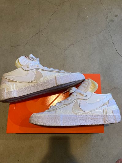 sacai × Nike Blazer Low "White Patent Leather"