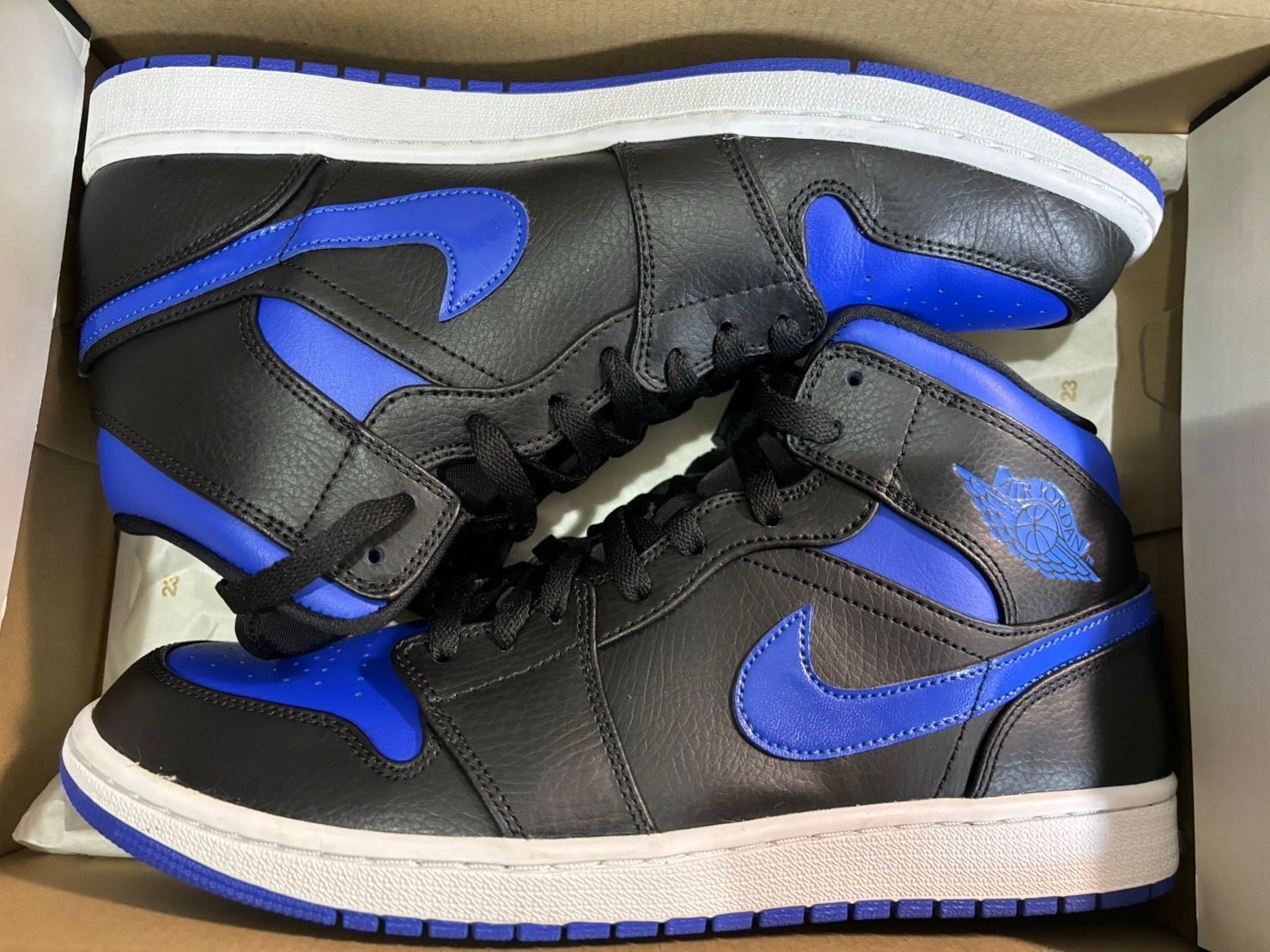 NIKE AIR JORDAN 1 MID "BLACK/BLUE"