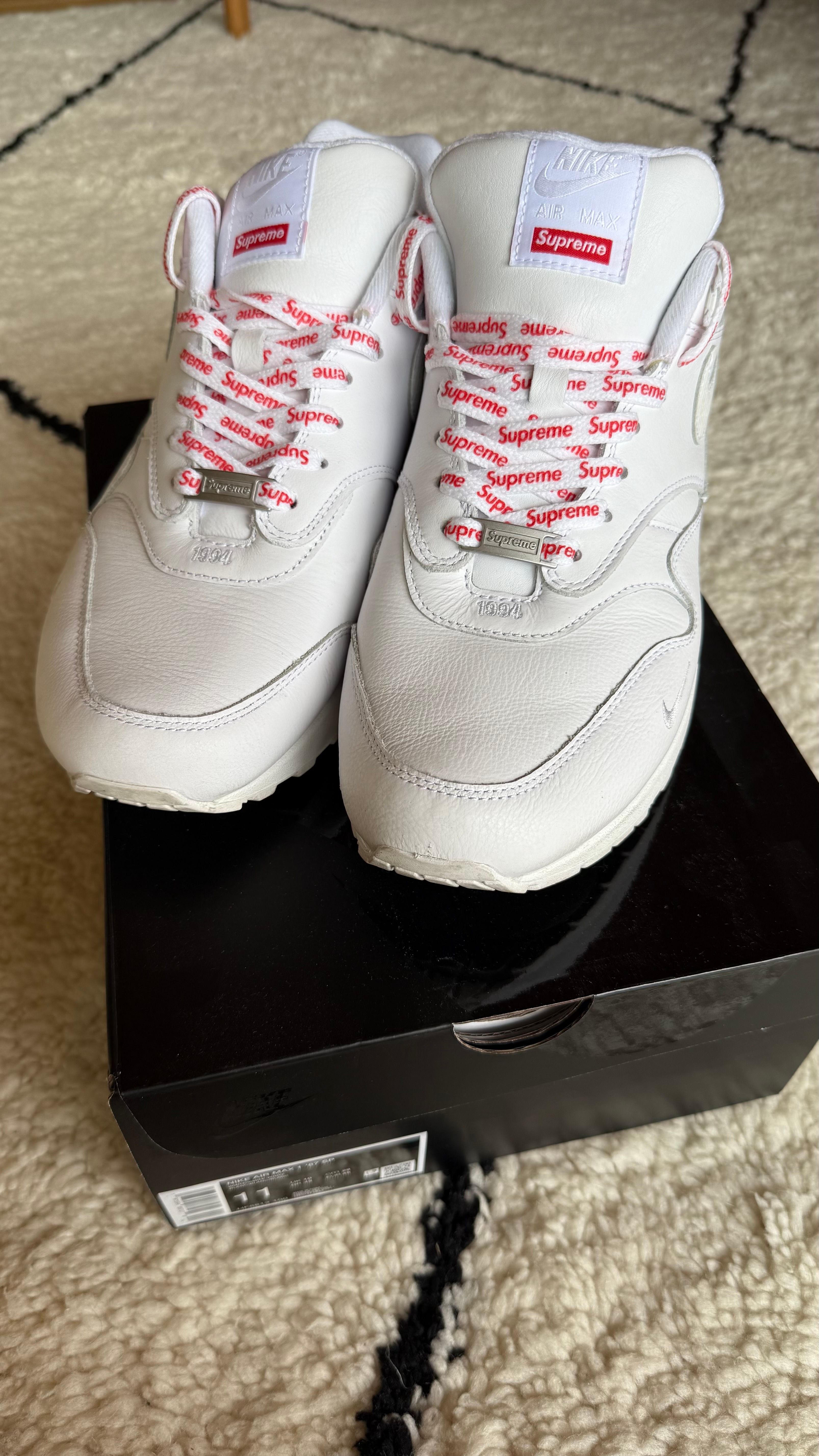 Supreme × Nike Air Max 1 '87 SP "White" (25SS Week4)
