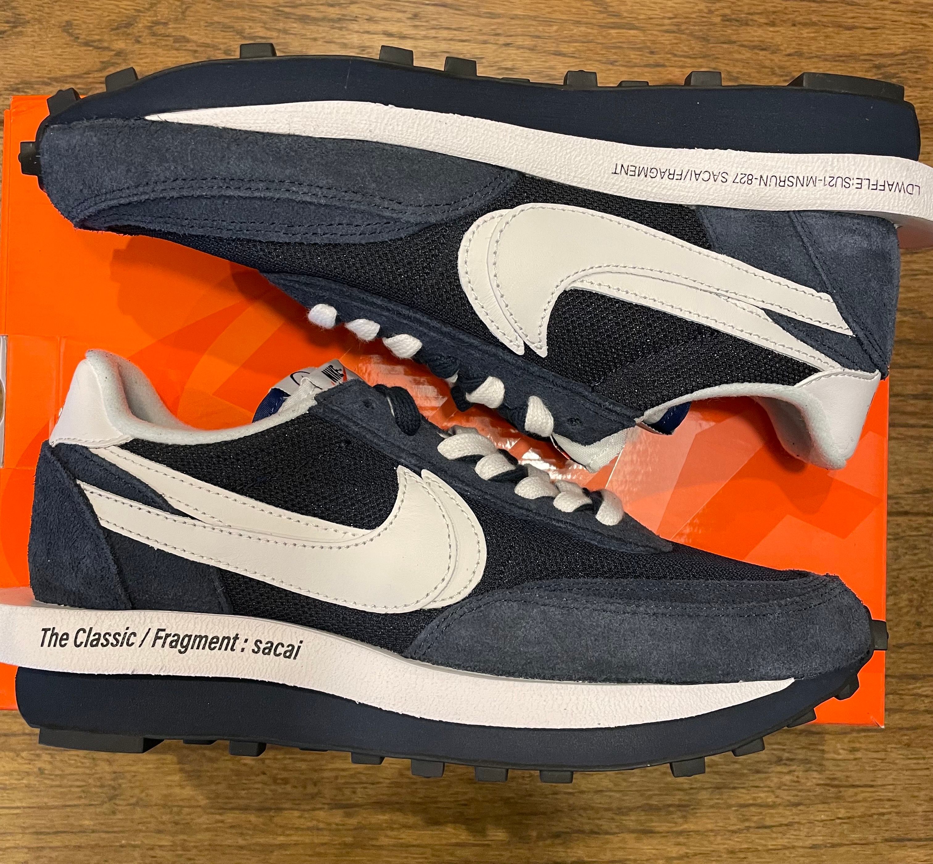 Fragment × sacai × Nike LD Waffle "Blackended Blue"