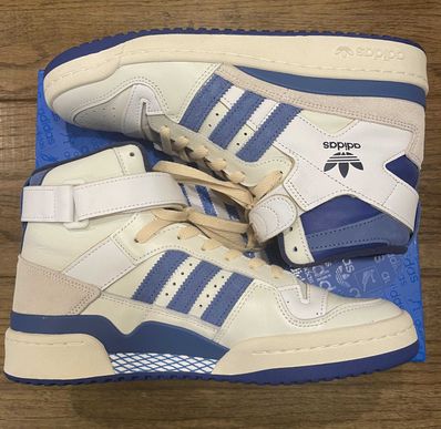 adidas Forum 84 High Blue Thread "Off White-Bright Blue/Footwear White"
