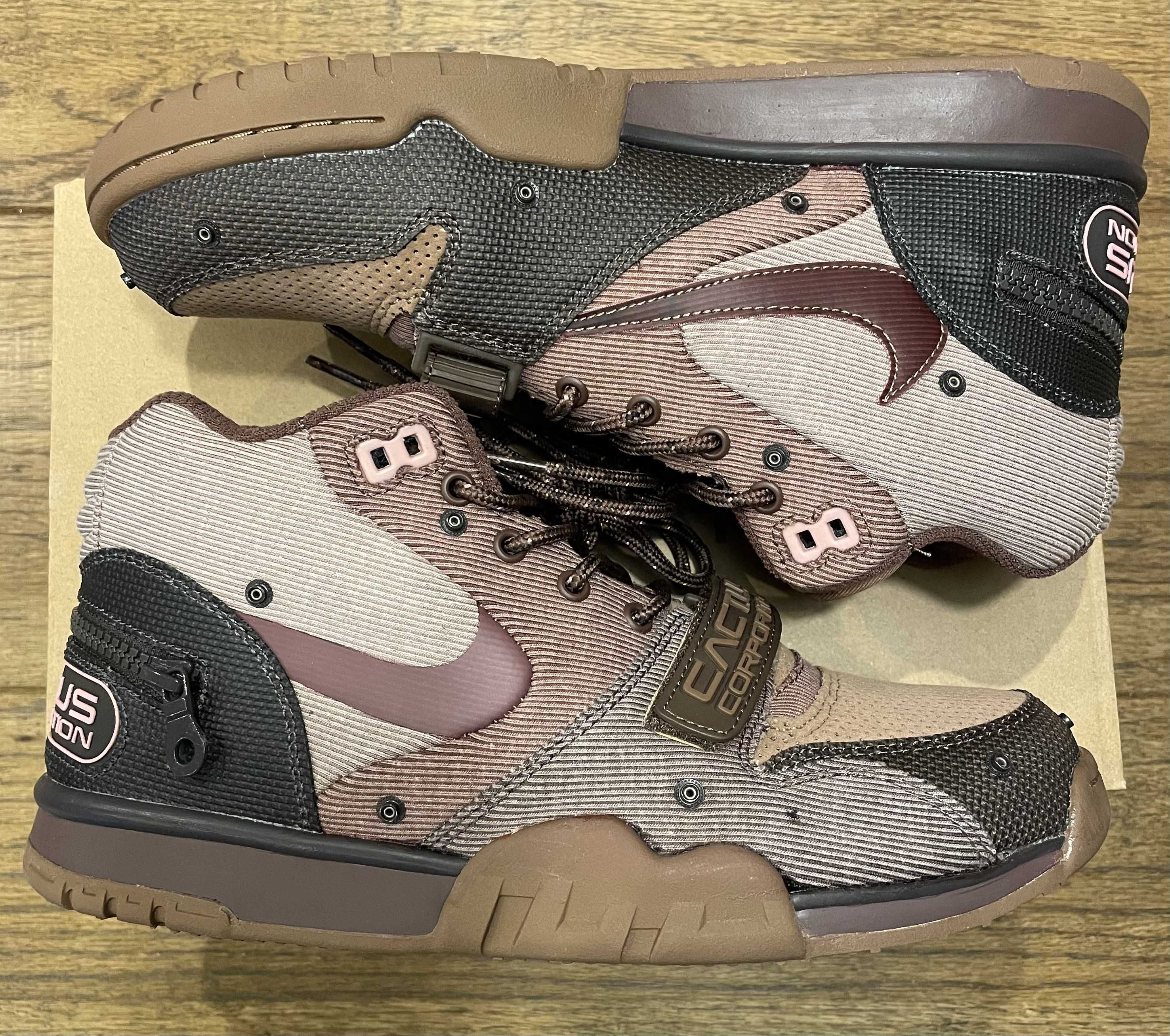 Travis Scott x Nike Air Trainer 1 SP "Archaeo Brown and Rust Pink"