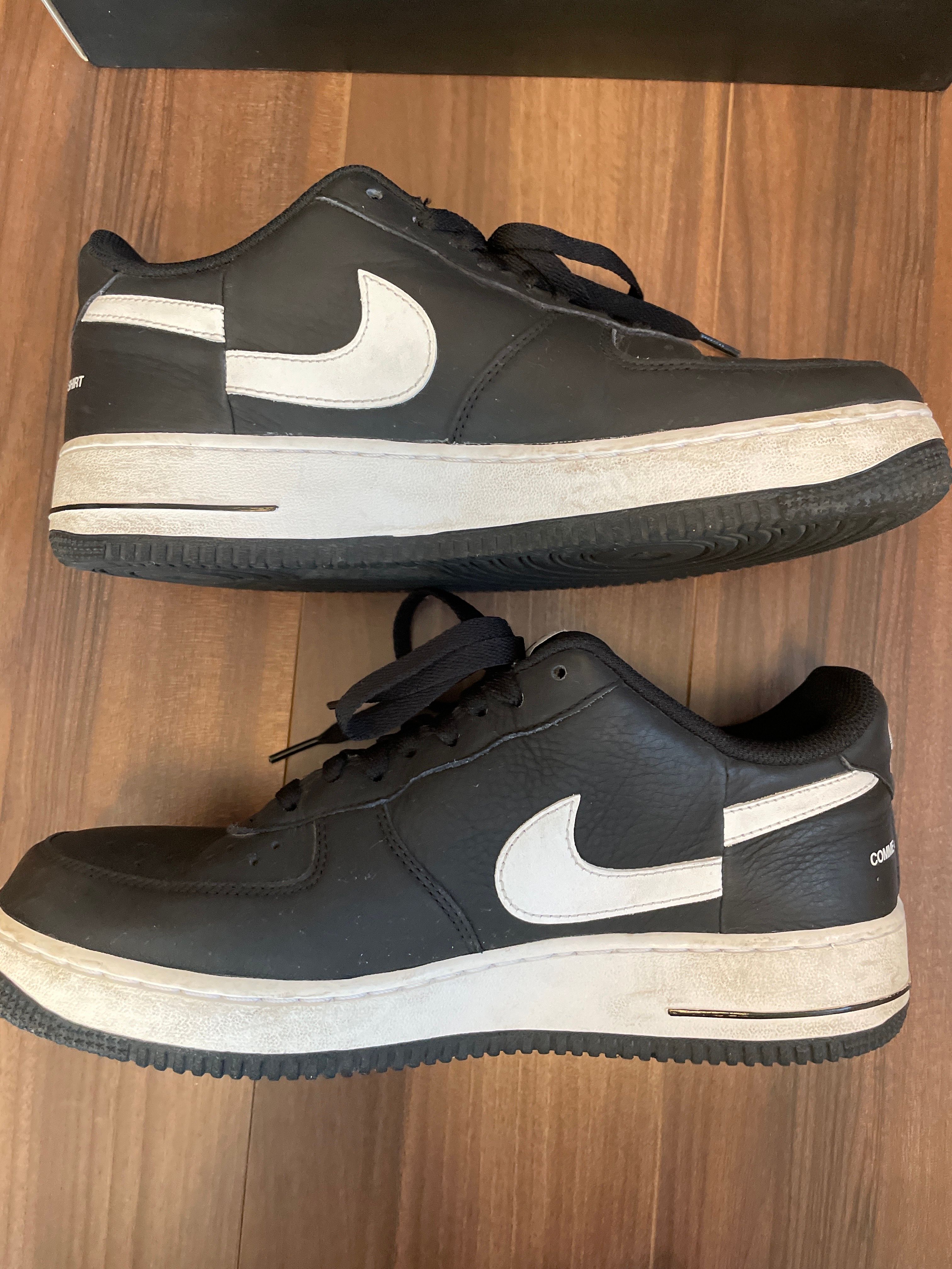 Supreme × COMME des GARCONS SHIRT × Nike Air Force 1 Low "Black/White" (2018)