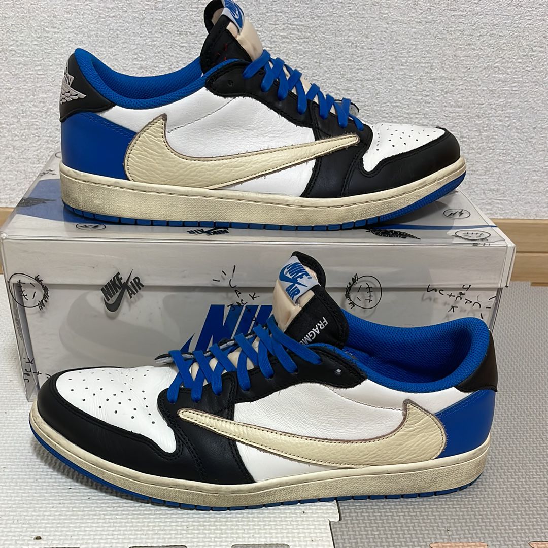 Travis Scott × fragment design × Nike Air Jordan 1 Low OG SP "Military Blue"