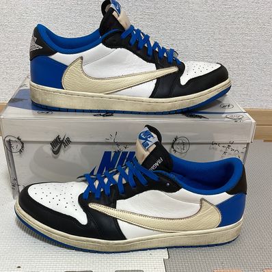Travis Scott × fragment design × Nike Air Jordan 1 Low OG SP "Military Blue"