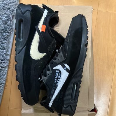 Off-White × Nike Air Max 90 "Black/Black-Cone-White"