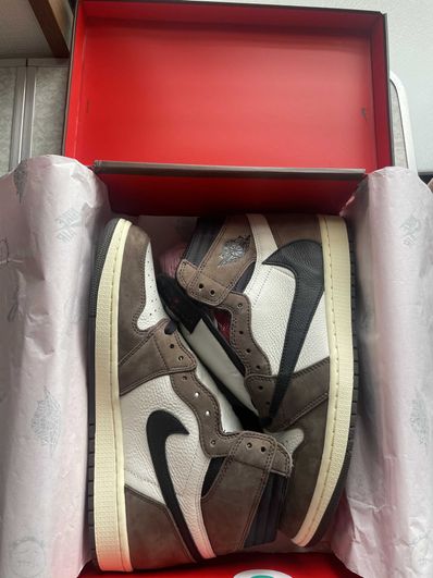 Travis Scott × Nike Air Jordan 1 Retro High OG TS SP "Sail/Dark Mocha"