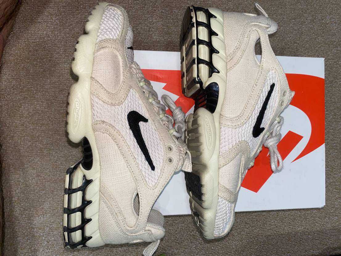 Stussy × Nike Air Zoom Spiridon CG 2 "Fossil/Black"