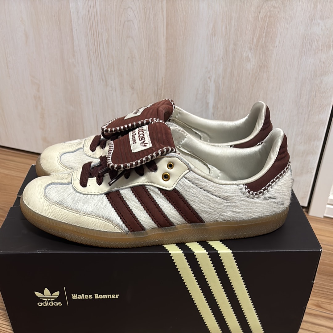 Wales Bonner × adidas Samba Pony Tonal Low "Cream White/Mystery Brown"