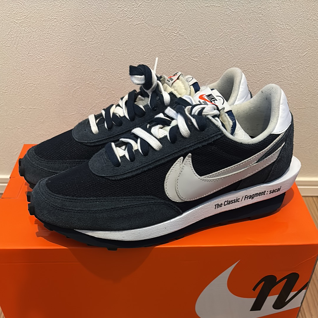 fragment design × sacai × Nike LD Waffle "Blackended Blue"