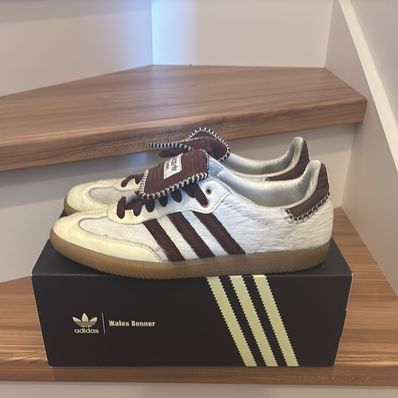 Wales Bonner × adidas Samba Pony Tonal Low "Cream White/Mystery Brown"