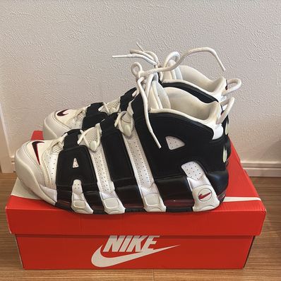 NIKE AIR MORE UPTEMPO "WHITE/BLACK/UNIVERSITY RED"(2020)