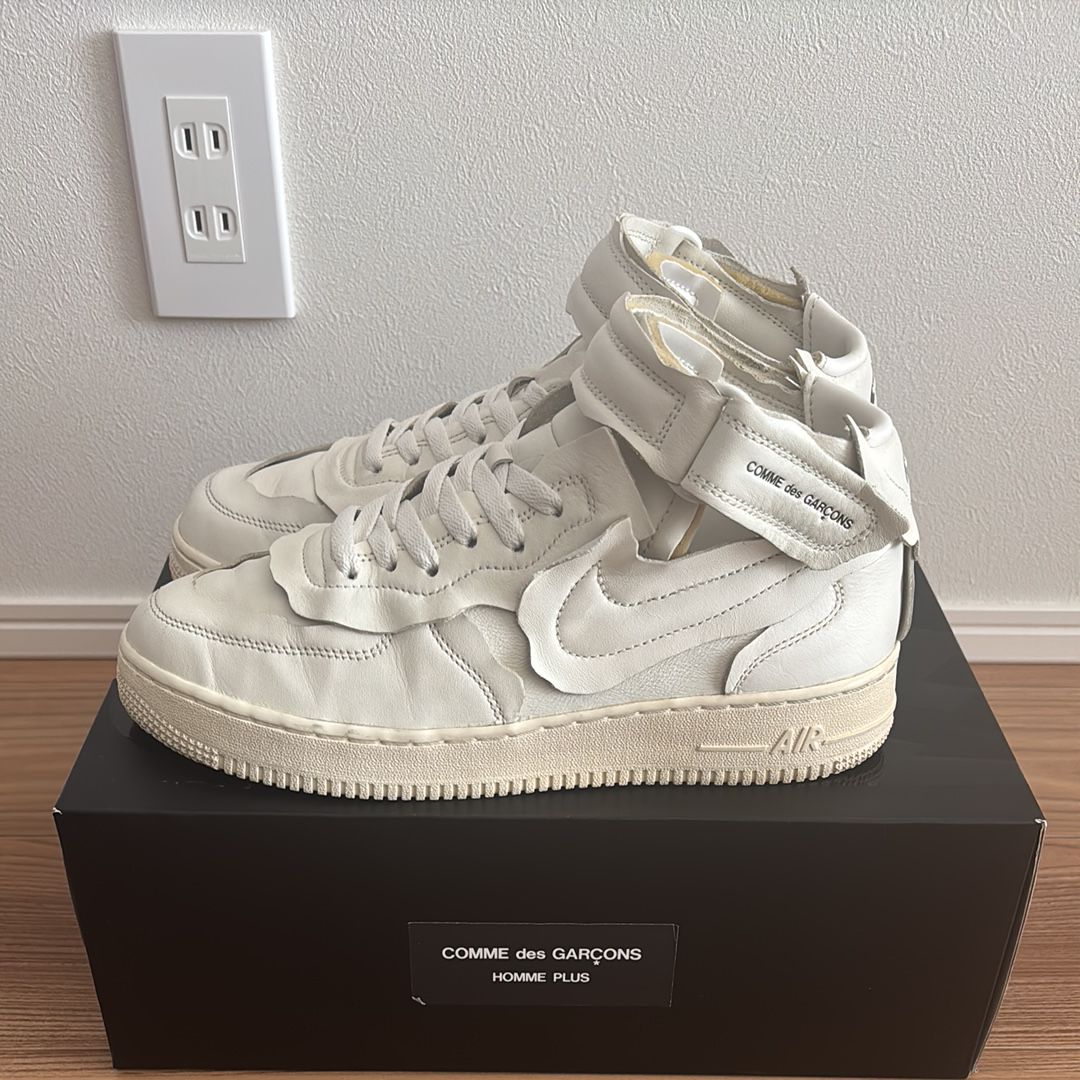COMME des GARCONS × Nike Air Force 1 Mid "White"