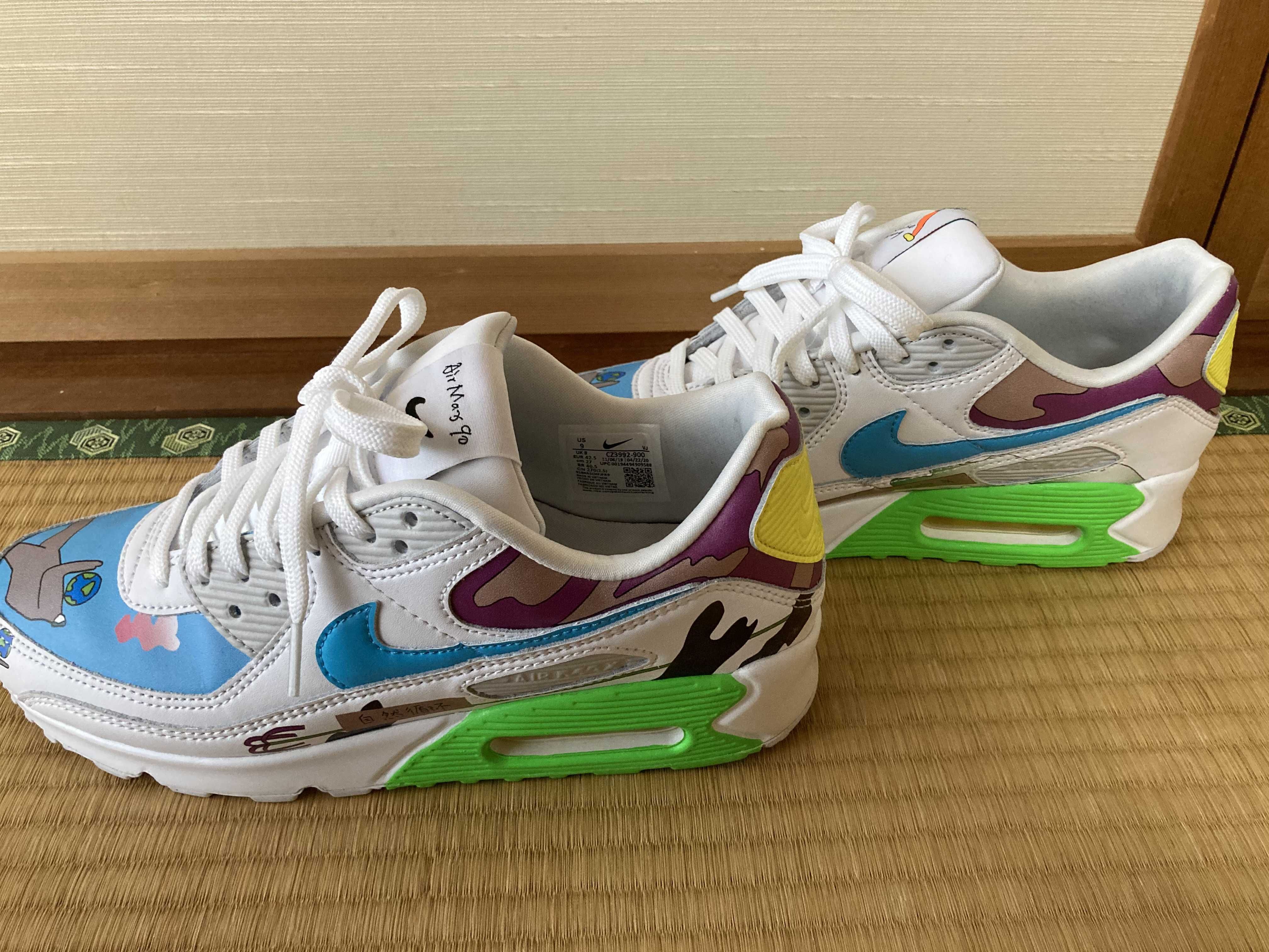 RUOHAN WANG × NIKE AIR MAX 90 FLYLEATHER "WHITE/MULTI COLOR"