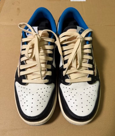 Travis Scott × fragment design × Nike Air Jordan 1 Low OG SP "Military Blue"