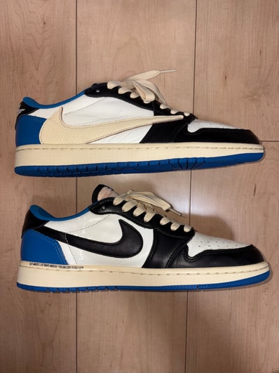 Travis Scott × fragment design × Nike Air Jordan 1 Low OG SP "Military Blue"
