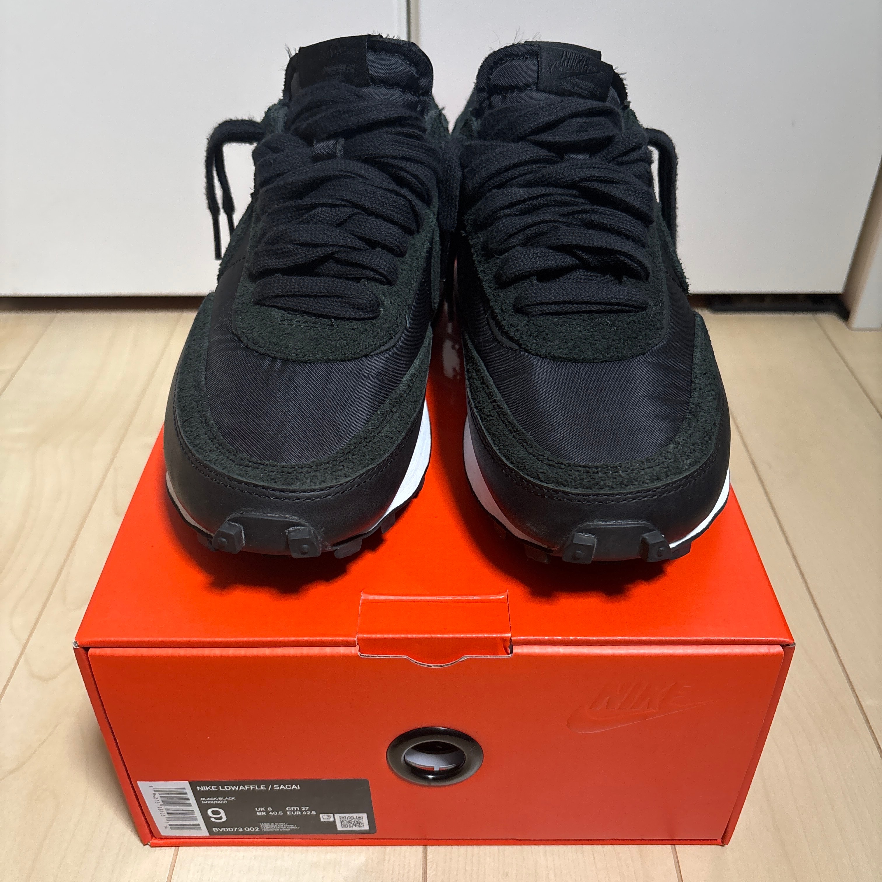 sacai × Nike LDV Waffle "Triple Black"
