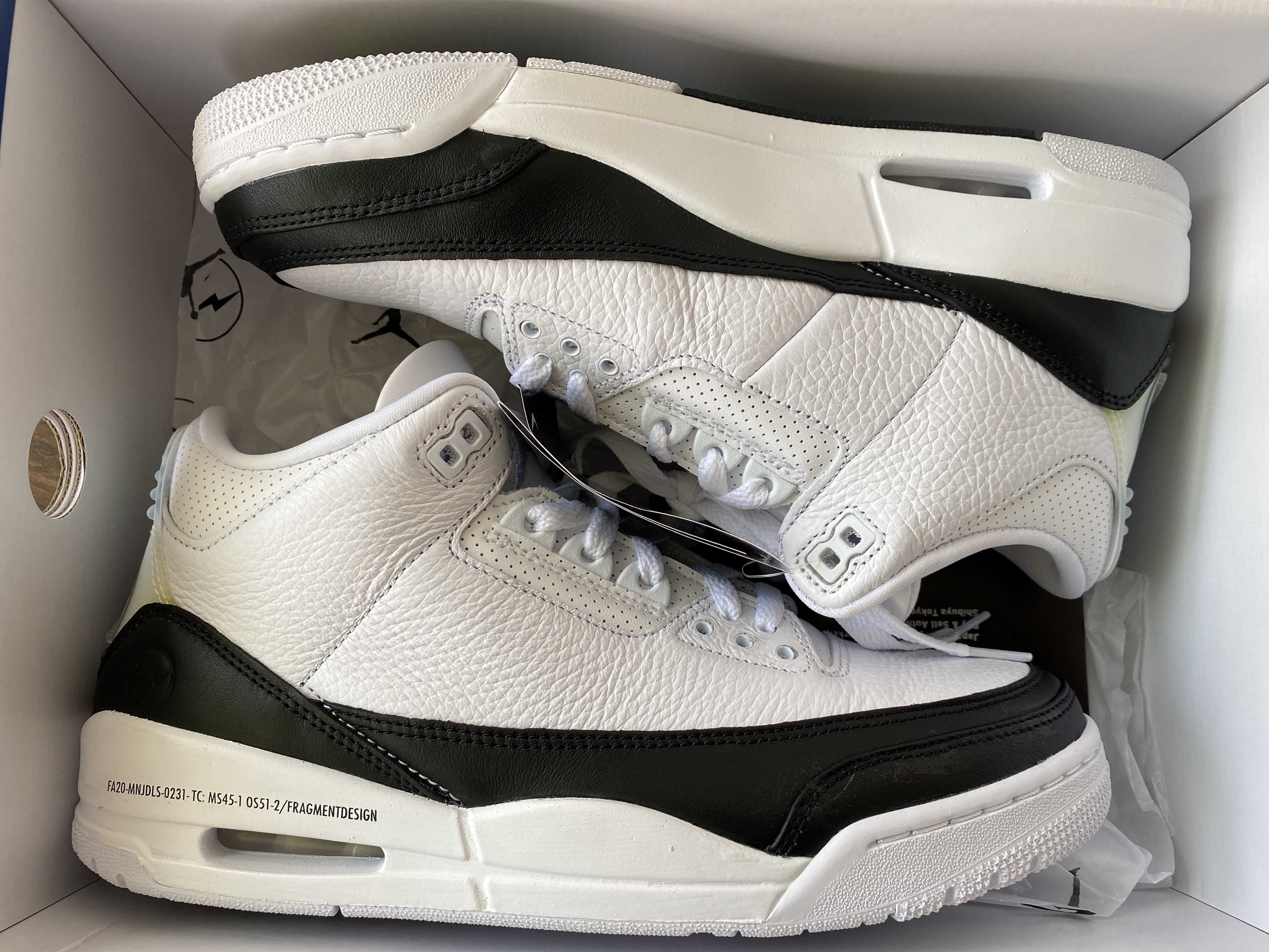 Fragment × Nike Air Jordan 3 "White/Black"