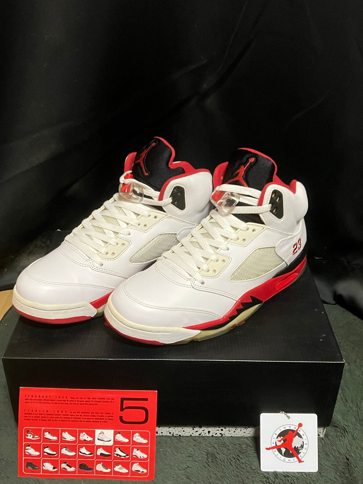 Nike Air Jordan 5 Retro "Fire Red/Black Tongue" (2013)