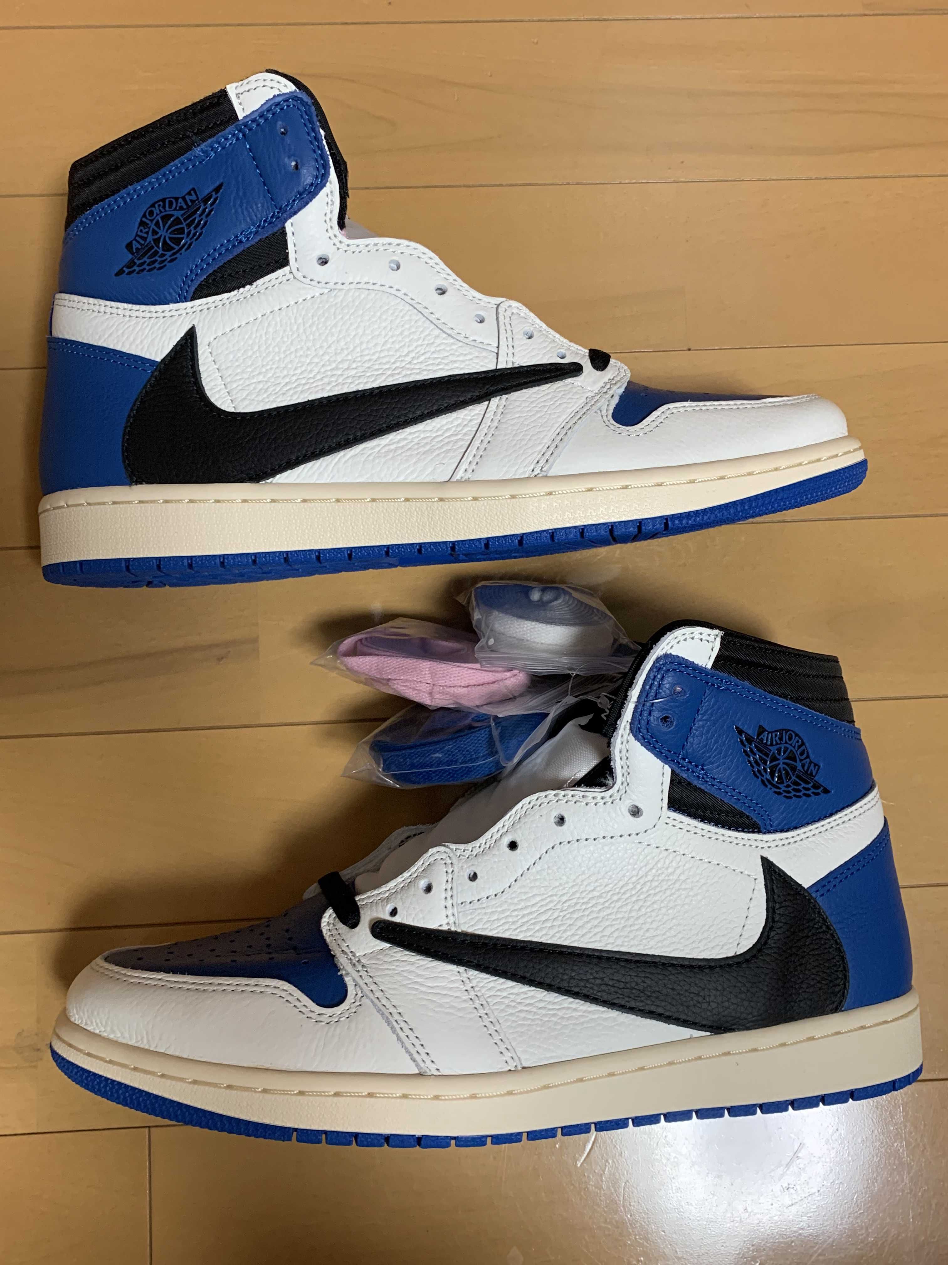 Travis Scott × fragment design × Nike Air Jordan 1 Retro High OG SP "Military Blue"