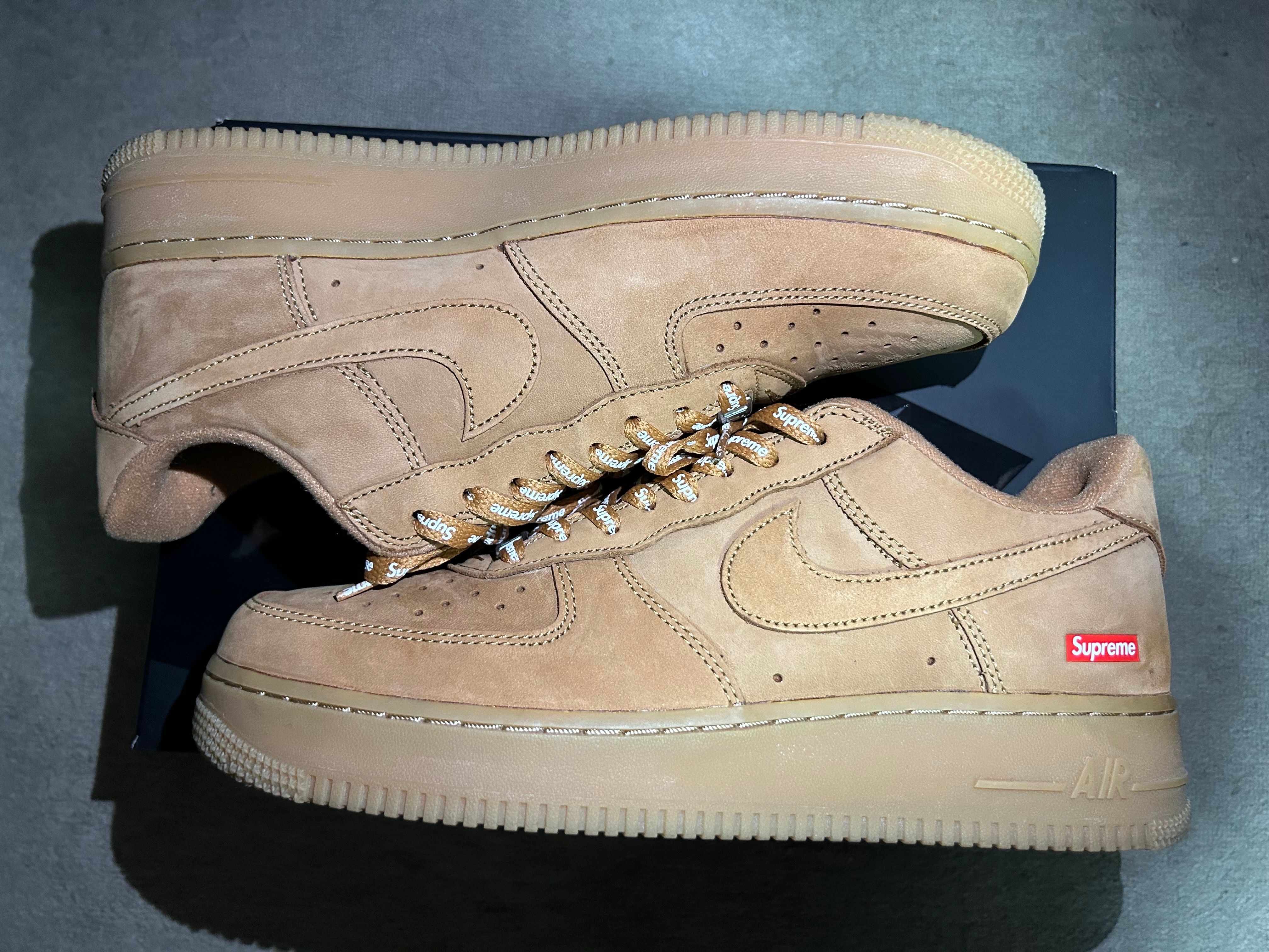 Supreme × Nike Air Force 1 Low "Flax/Wheat"