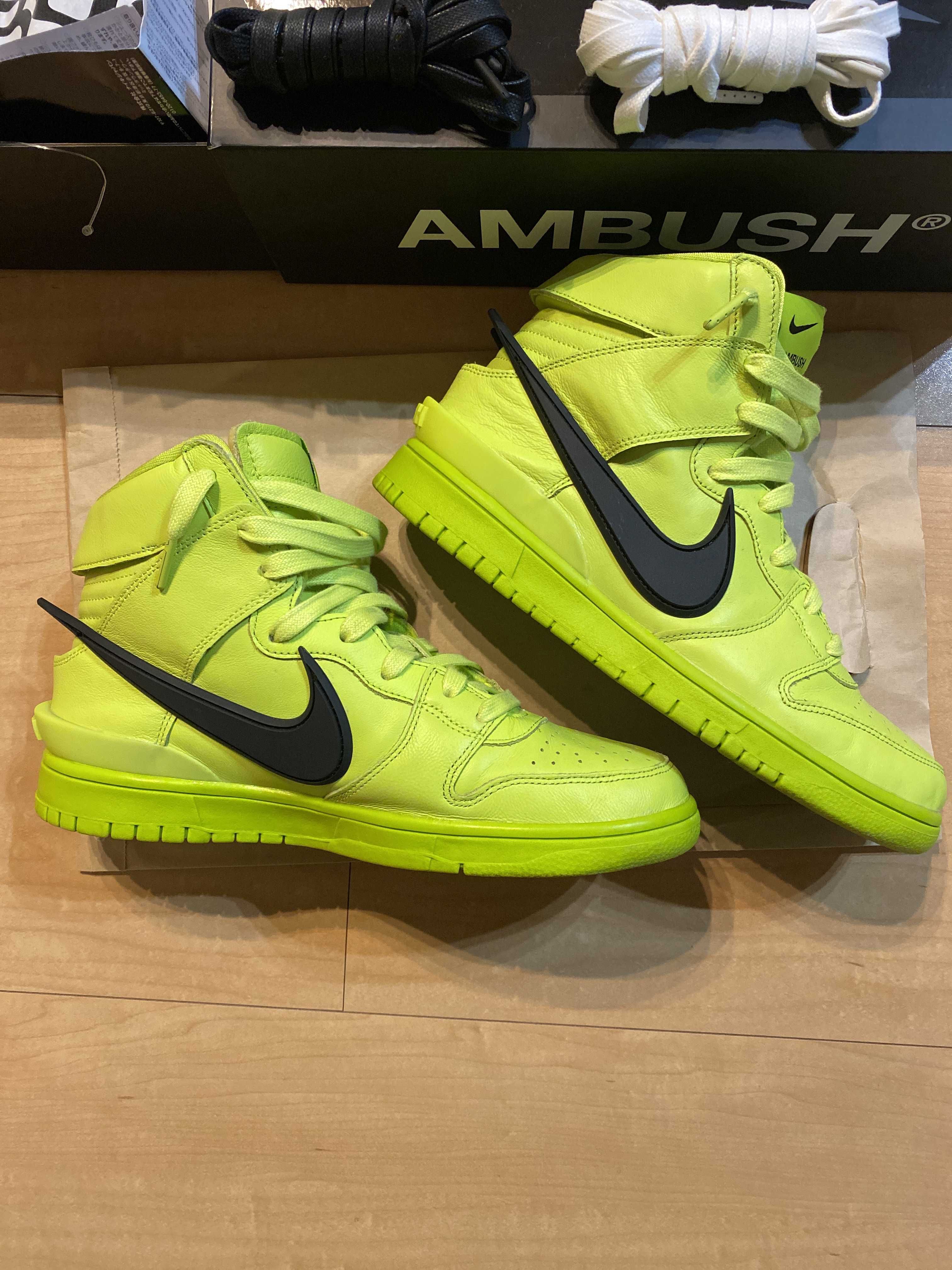 AMBUSH × NIKE DUNK HIGH "FLASH LIME"