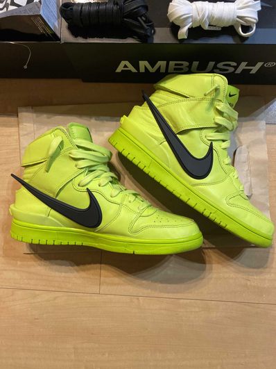 AMBUSH × NIKE DUNK HIGH "FLASH LIME"