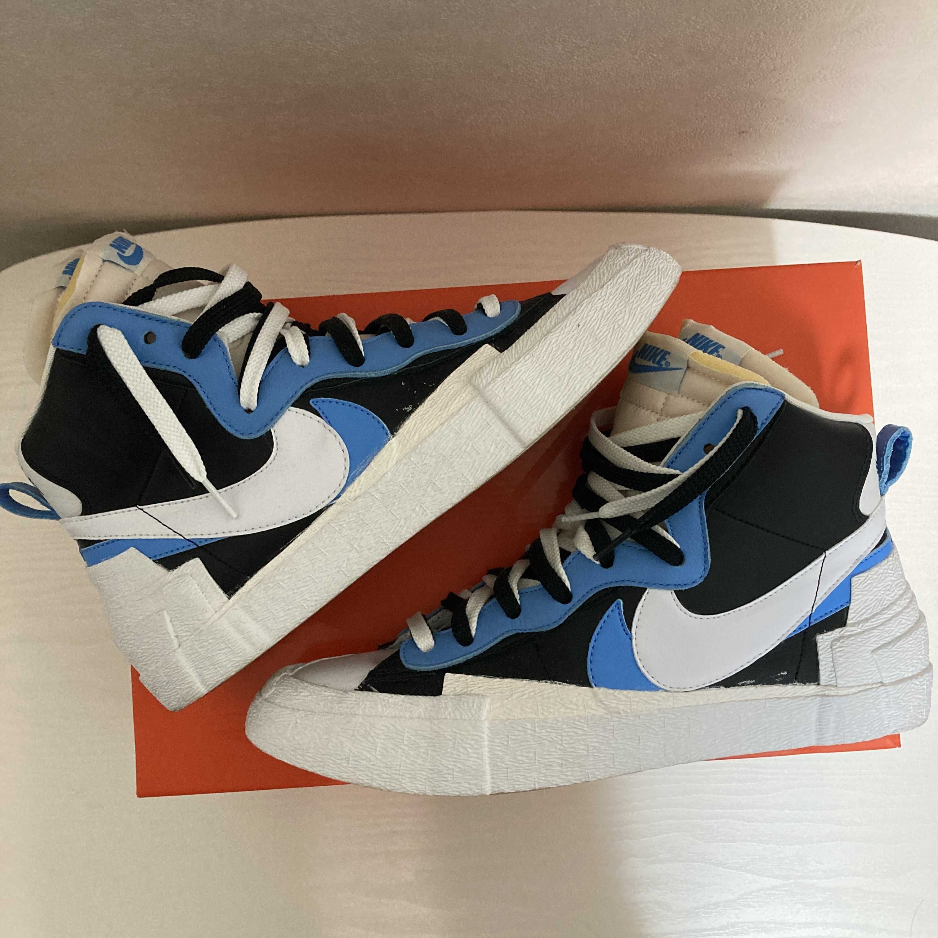 sacai × NIKE BLAZER MID "BLACK / BLUE"