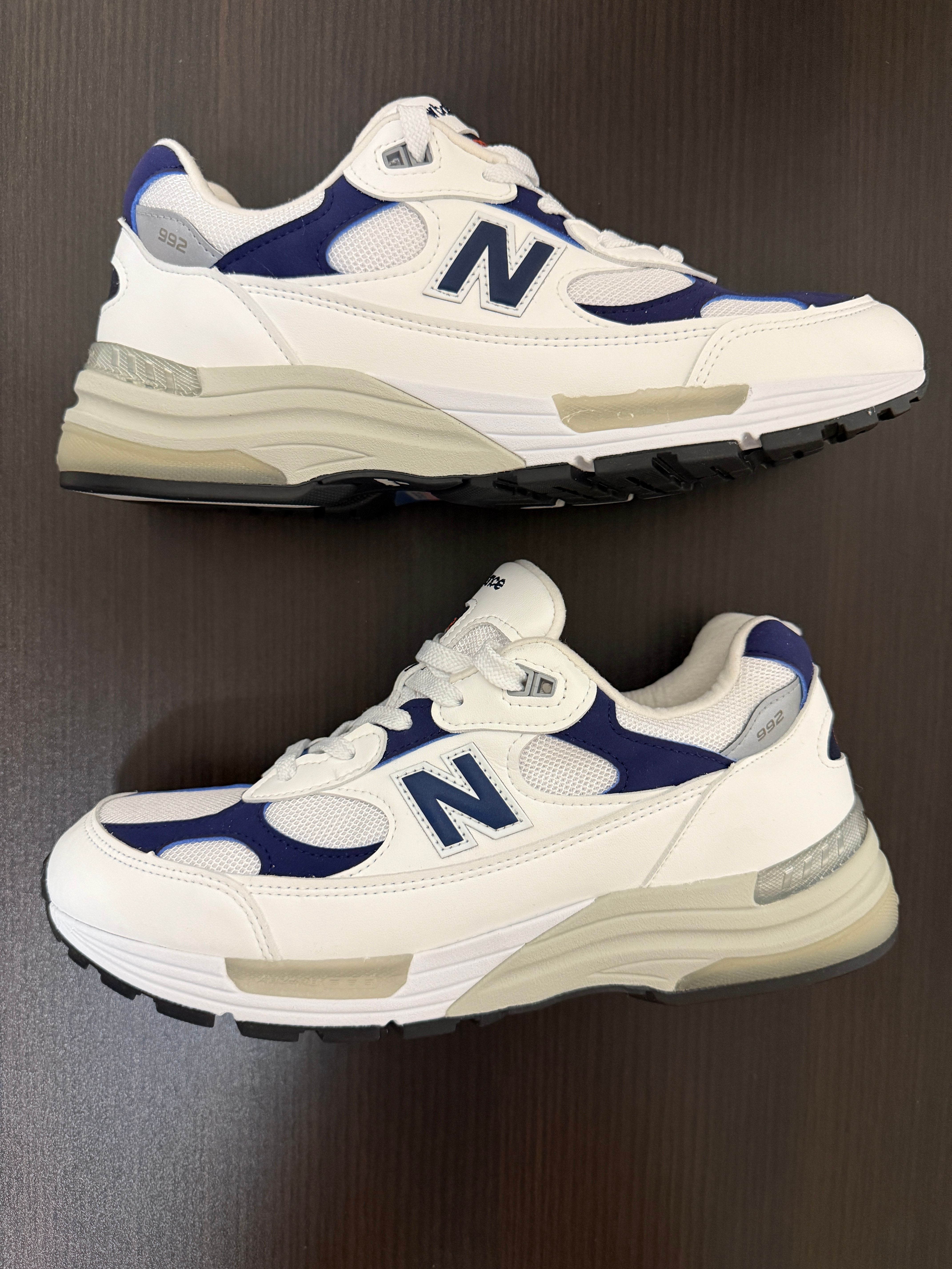 New Balance 992 Made in USA "White Navy"
