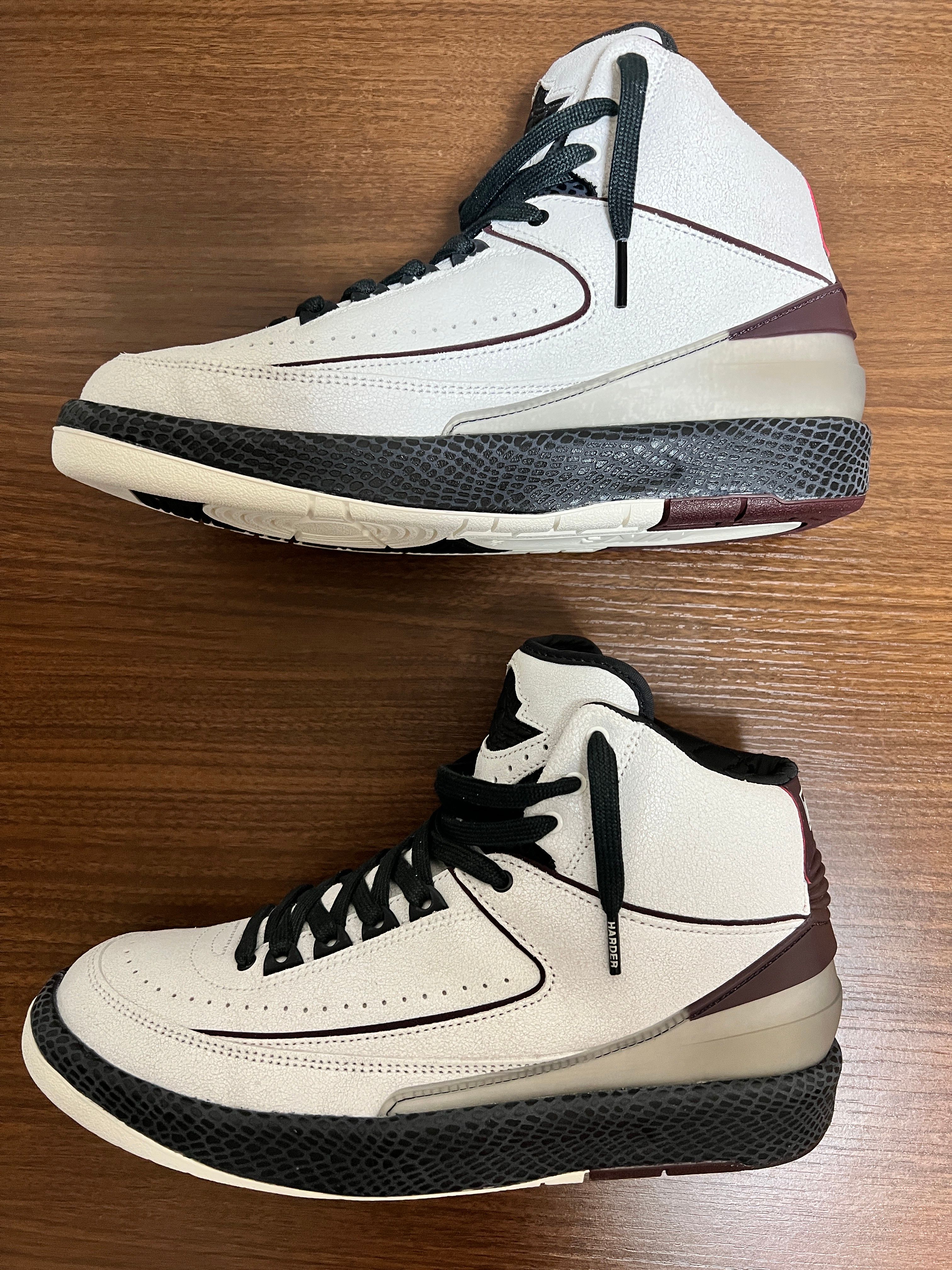 A Ma Maniere × Nike Air Jordan 2 "Airness/Sail and Burgundy"