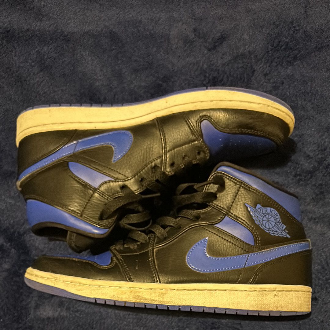 NIKE AIR JORDAN 1 MID "BLACK/BLUE"