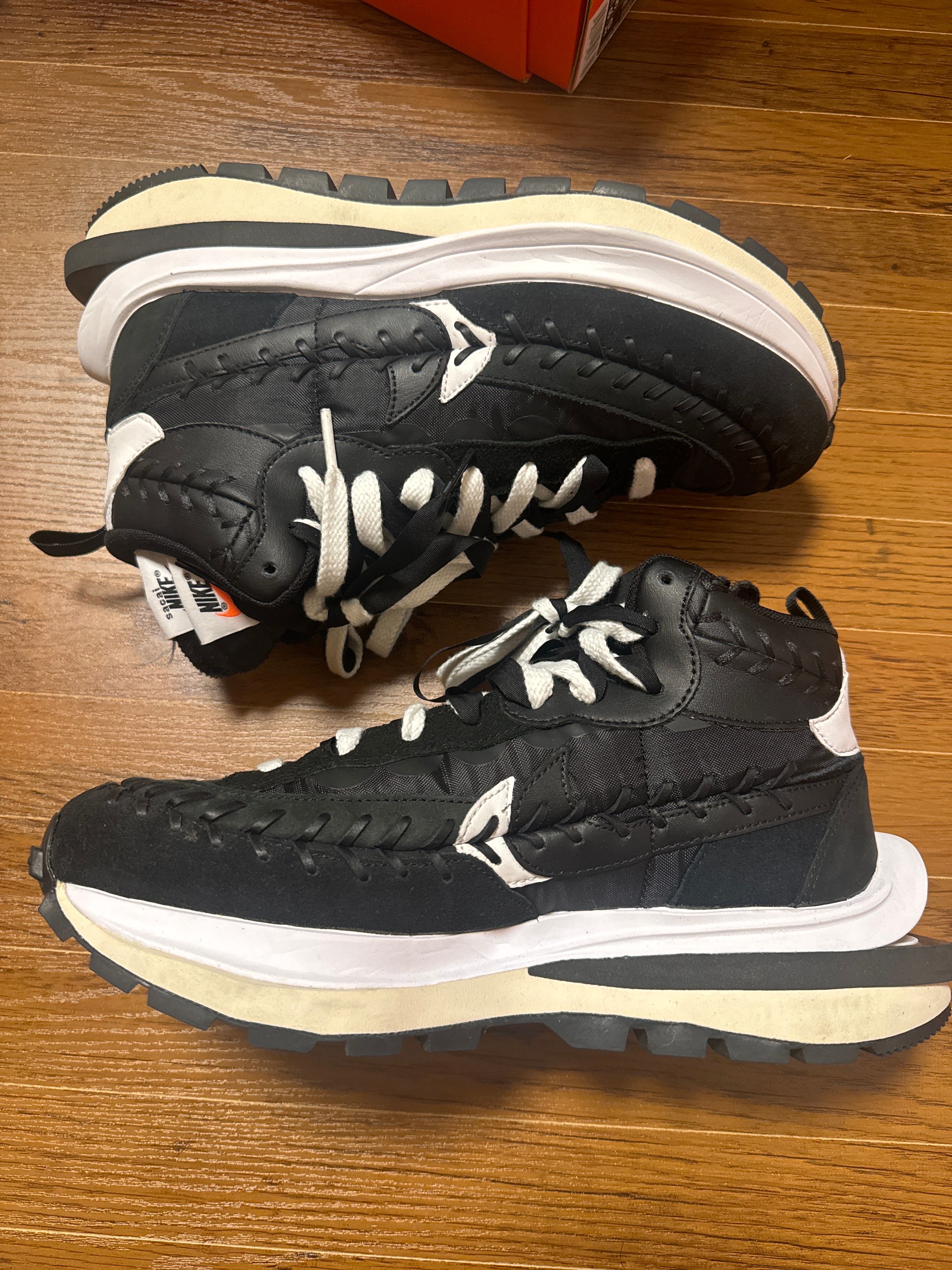 Jean-Paul Gaultier × sacai × Nike Vapor Waffle "Black/Black-White"